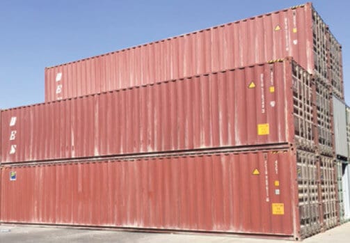 40 feet high cube cargo containers in UAE
